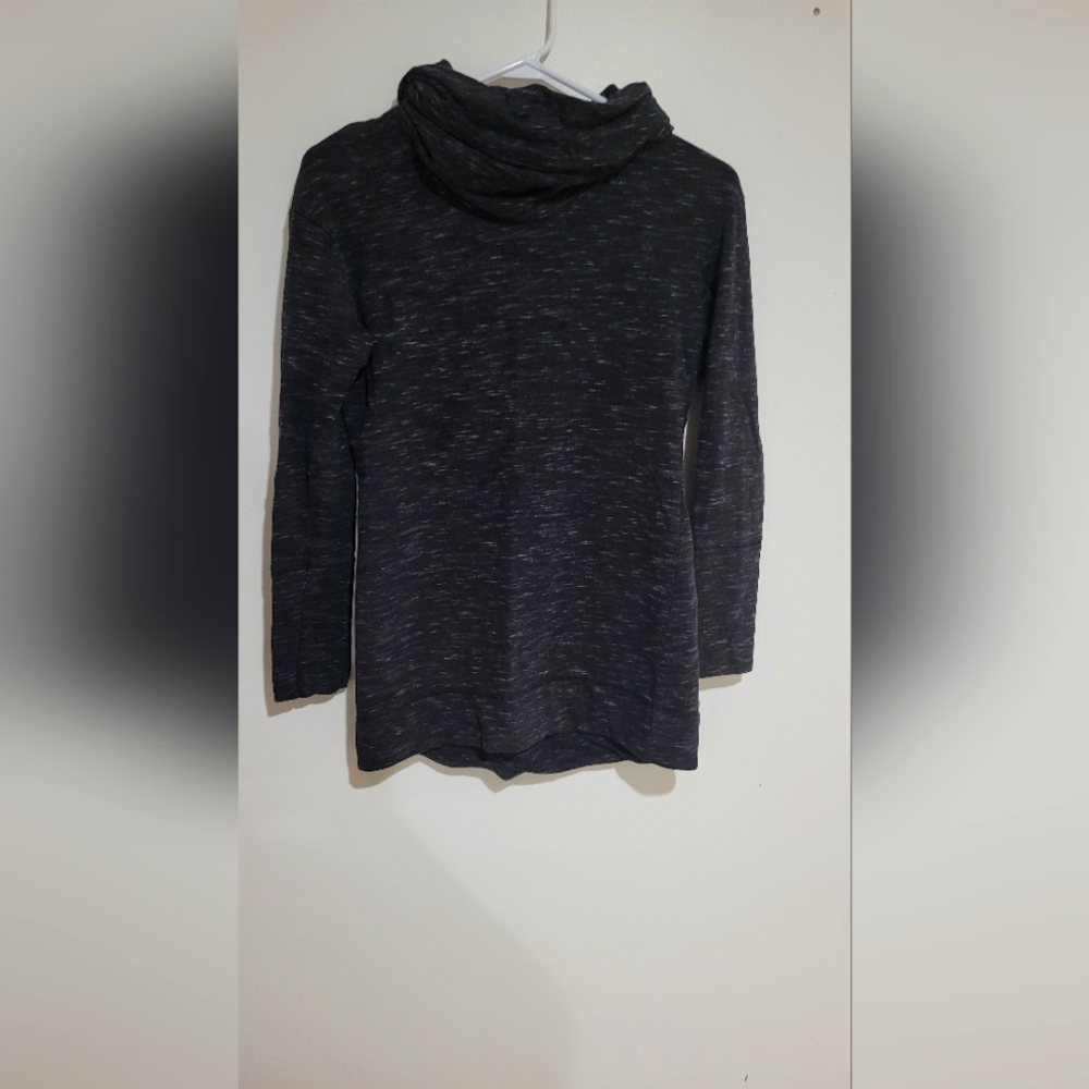 Merona Women Size Small Dark Gray Heathered Long Sleeve Cowl Neck Dress